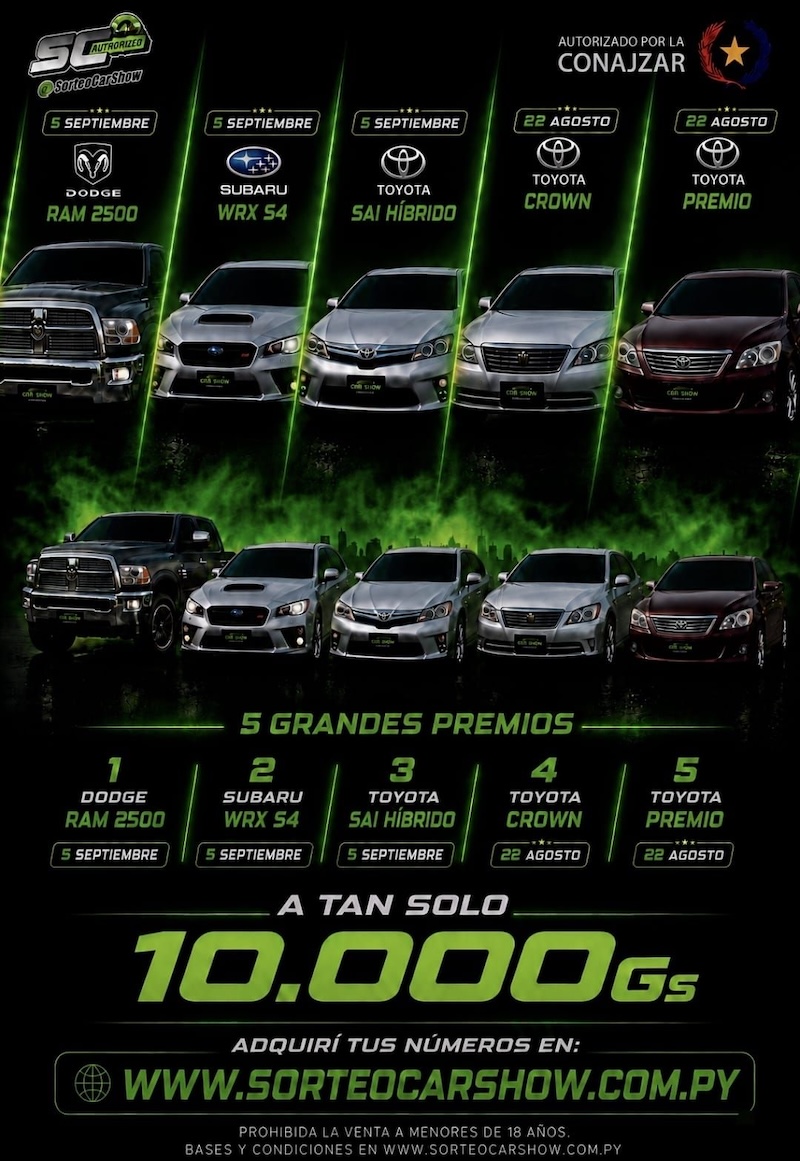 EVENTO RAM 2500 + WRX + 3 TOYOTAS
